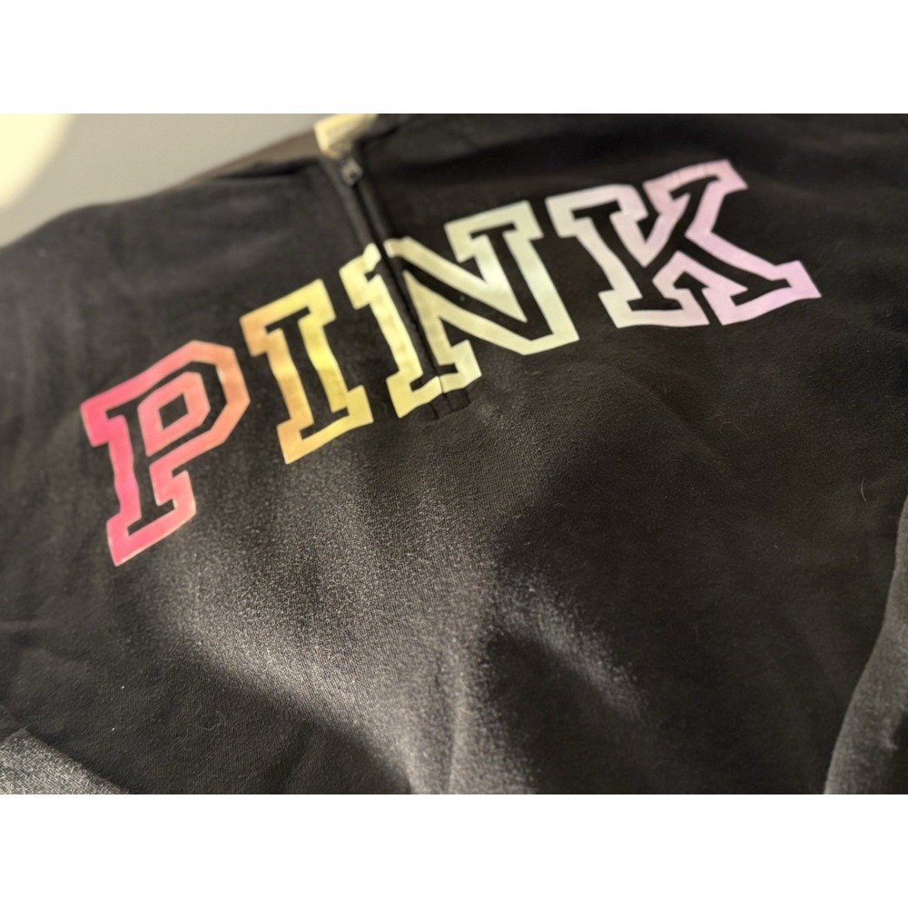 PINK Victoria's Secret Rainbow Quarter Zip Size XS
